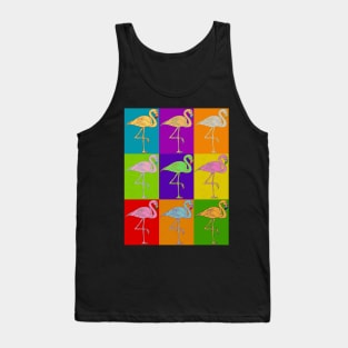 Flamingo Bird Popart Style Bright Colorful Original Art Bestseller Gift Tank Top